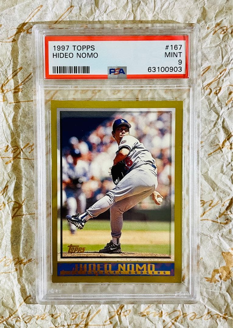 世界で1枚 PSA 9 野茂英雄 1997 TOPPS トレカ ドジャース 大谷