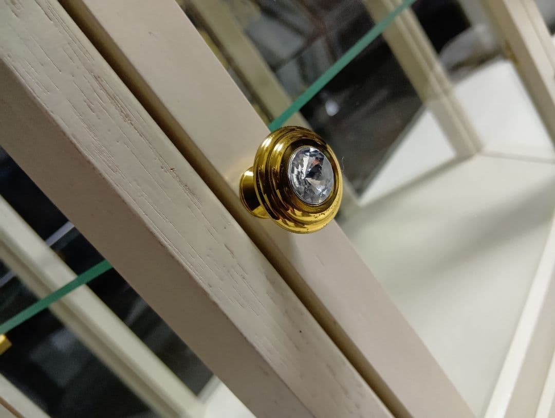 1980's　フランス　真鍮　金具　キュリオケース　テーブル　ディスプレイケース