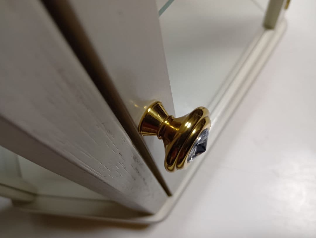 1980's　フランス　真鍮　金具　キュリオケース　テーブル　ディスプレイケース