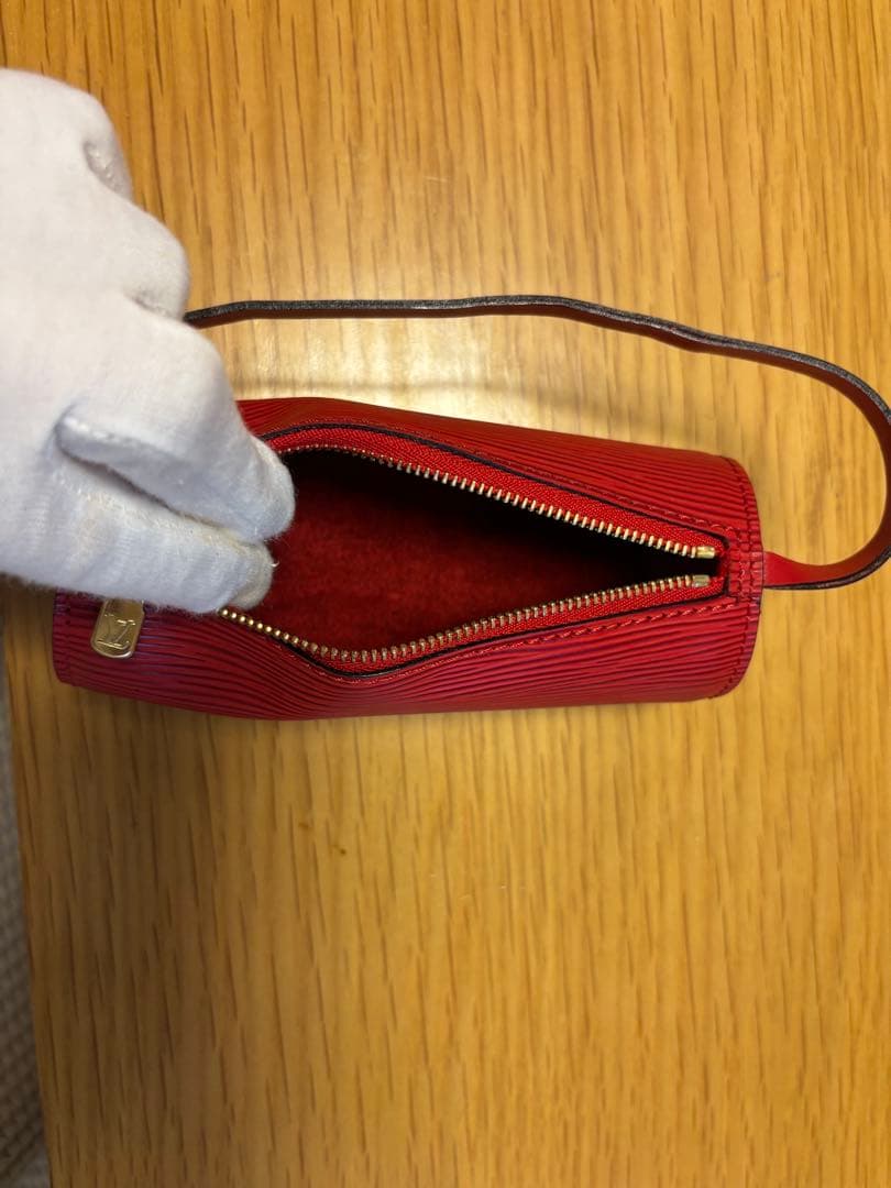 ルイヴィトン エピ スフロ カスティリアンレッド 赤 ミニポーチ付
