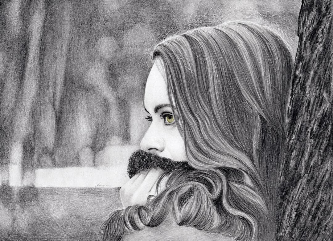 鉛筆画「Olive」　B5大サイズ