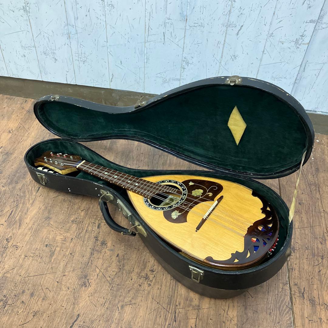 昭和レトロ ビンテージ マンドリン 7弦 4コース 豪華装飾 彫刻 螺鈿 貝細工