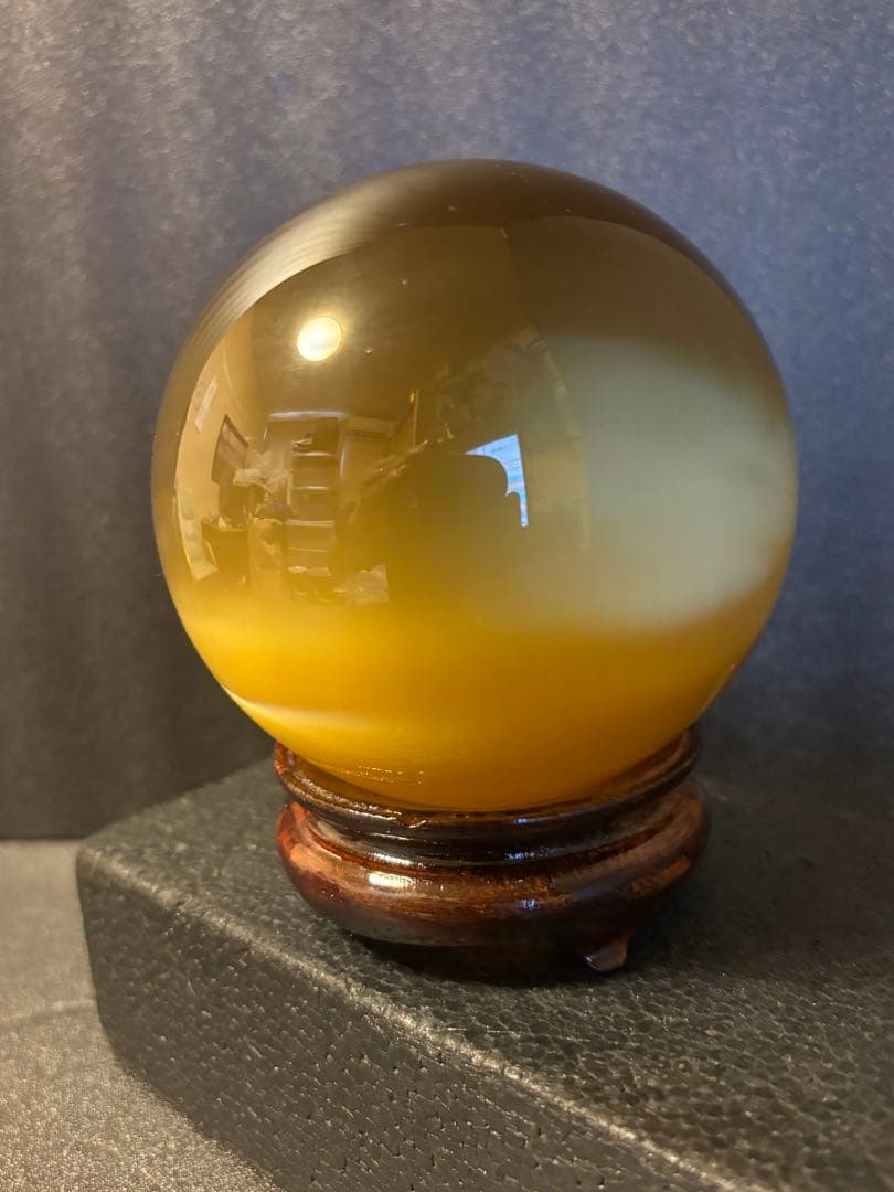 超特大キャッツアイ猫目石球(玉)開運パワーストーン！9.5cm