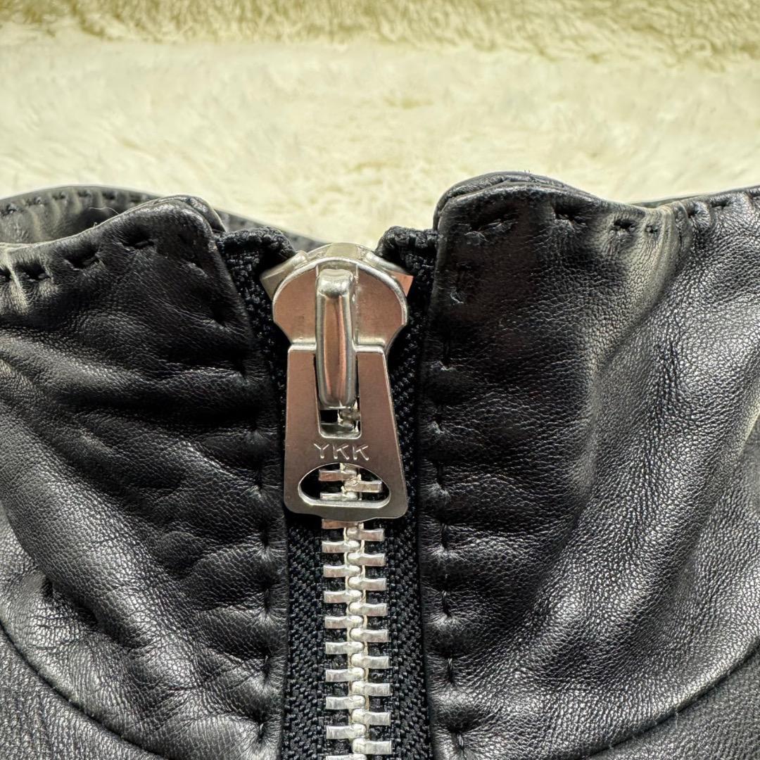 極美品✨AVIREX　レザージャケット　ブラック　ライダース　羊革　本革 M