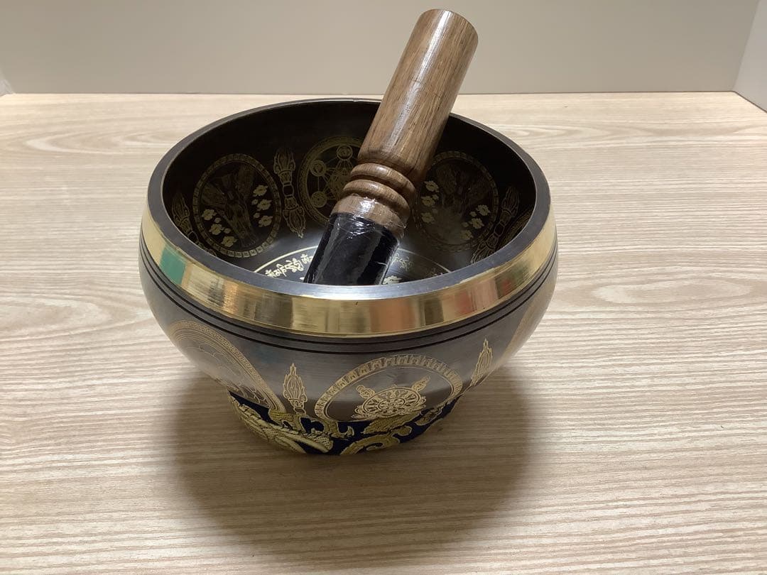 《 チベット密教　新品 》 シンギングボウル　倍音　仏陀　3点セット　83