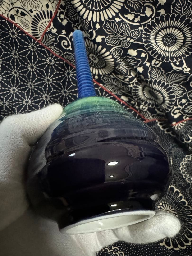 人間国宝　三代　徳田八十吉　(正彦銘) 花入