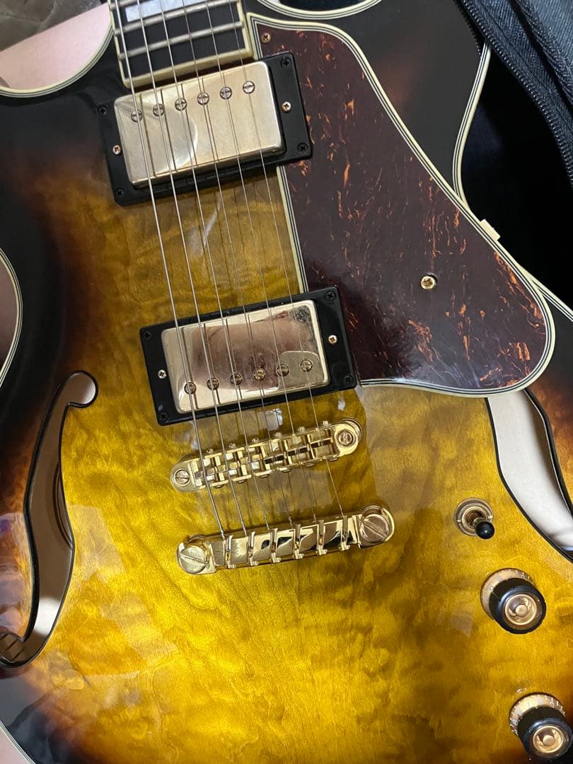 最終値下げIbanezセミアコ　AM93QM-AYS