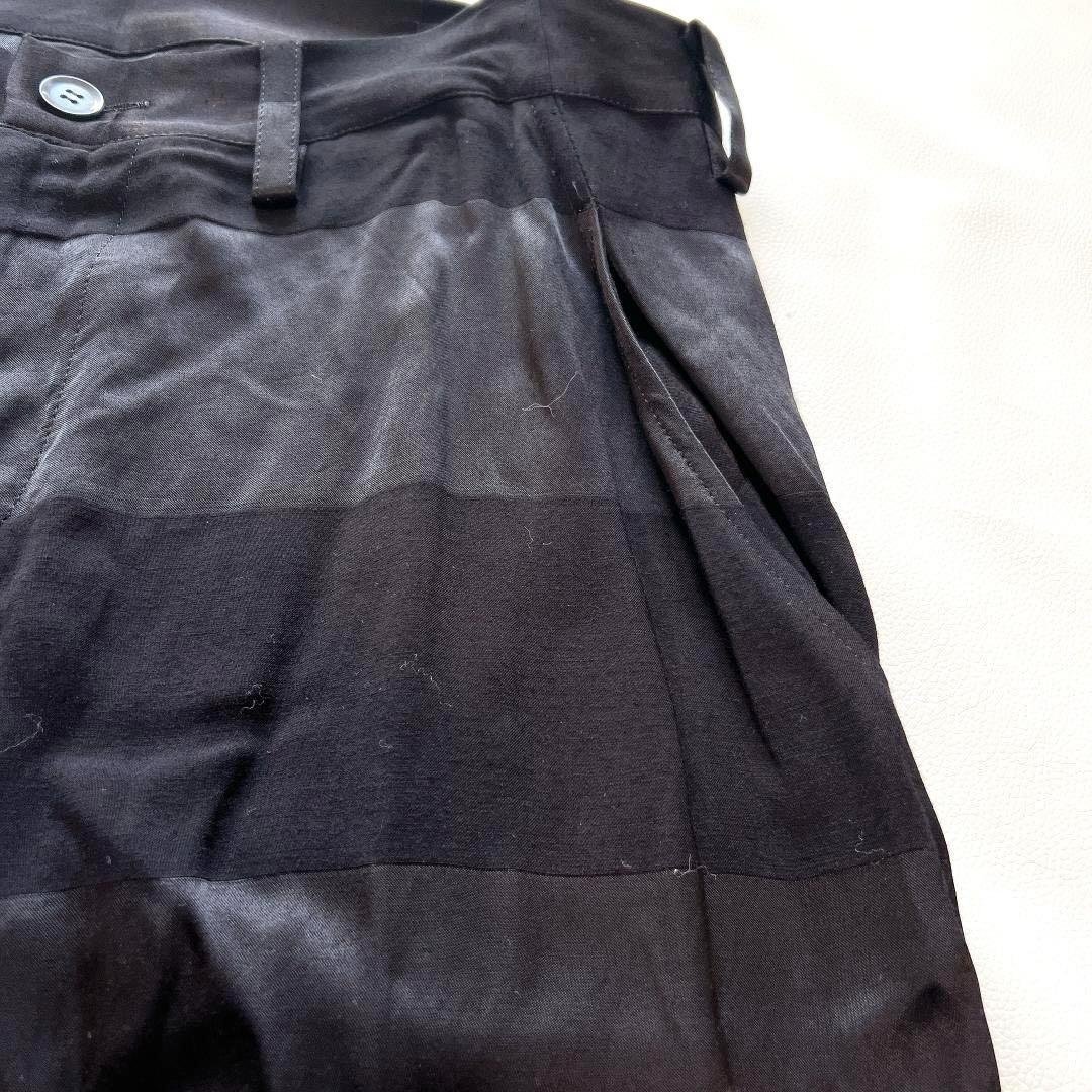 Y’s ワイズ ヨウジヤマモト 変形 とろみ ボーダー ワイド サルエルパンツ