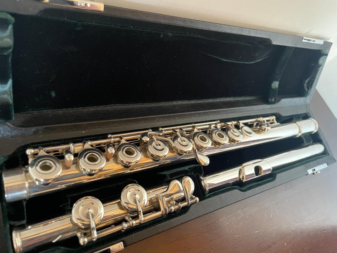 パール フルート 総銀製 マエスタ ソルダード インライン Ｅメカ付き