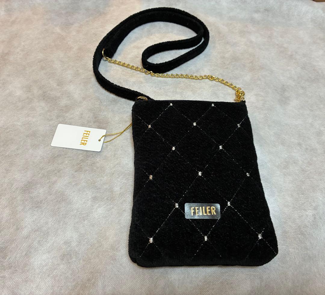 フェイラー　ユニ　チェーンポシェット　ブラック　新品未使用