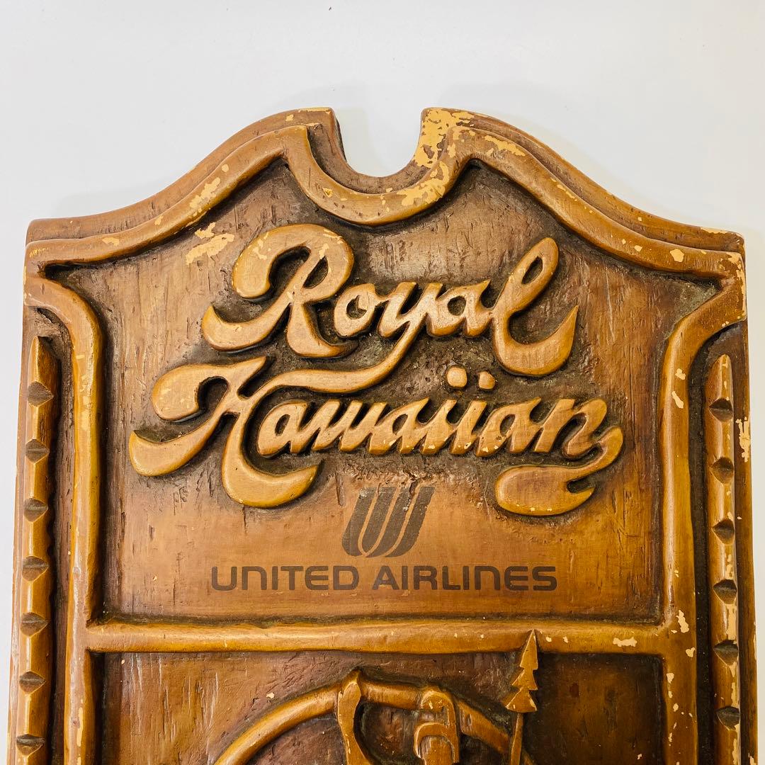 ユナイテッド航空 HAWAII ロイヤルハワイアン 店頭 看板 非売品 超レア品