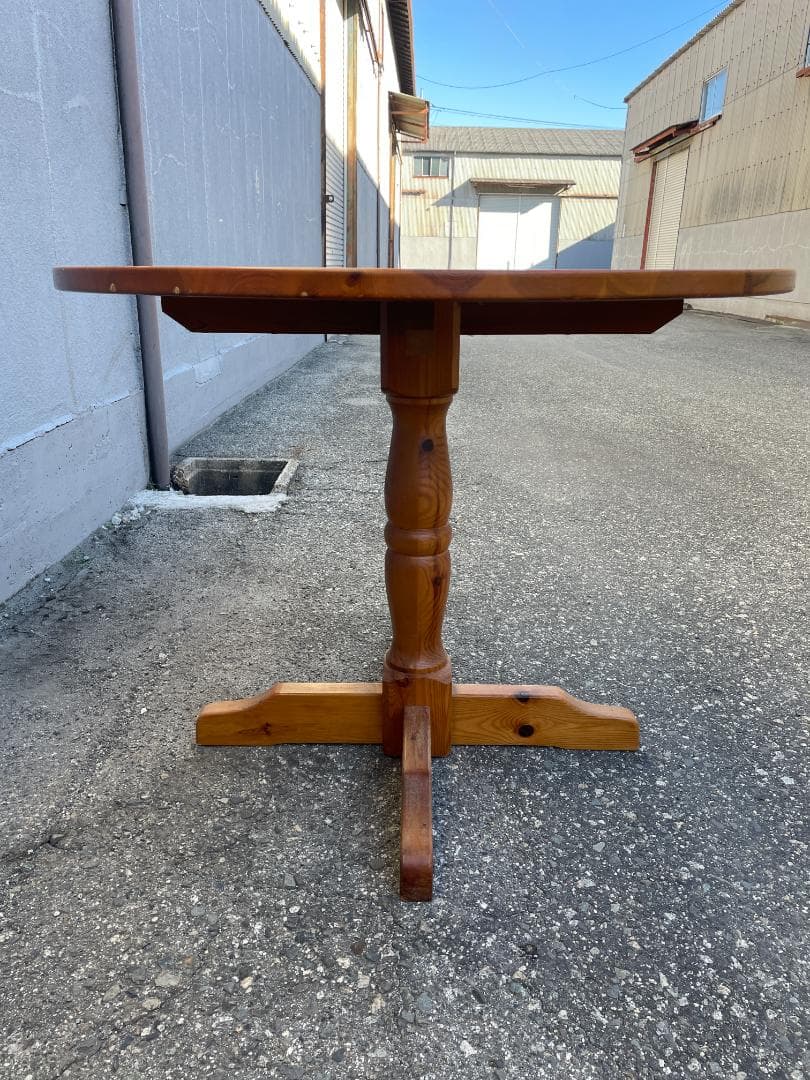 ★状態〇★ 円卓 ダイニングテーブル 直径約92x高さ約73cm テーブル