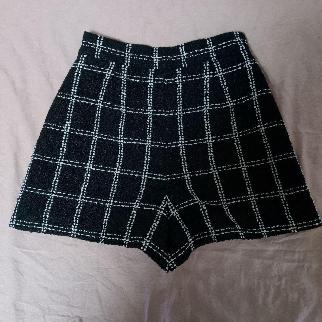 sheller シェリエ 5th check tweed culottes