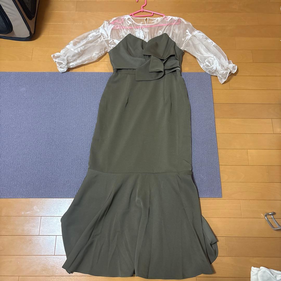 オリーブグリーン パーティードレス