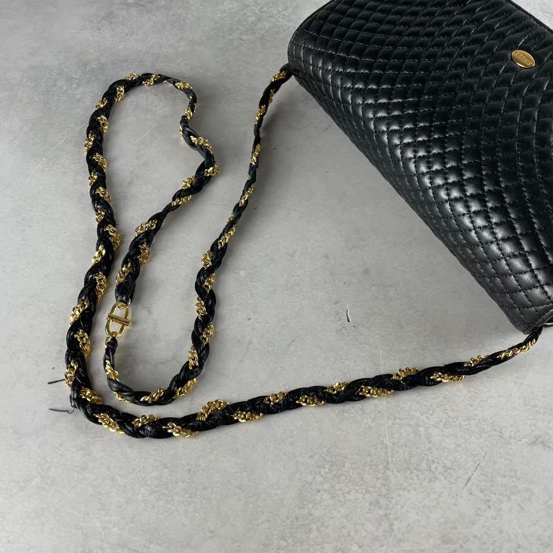ezbuy様　バリー チェーン ショルダーバッグ キルティング レザー ブラック