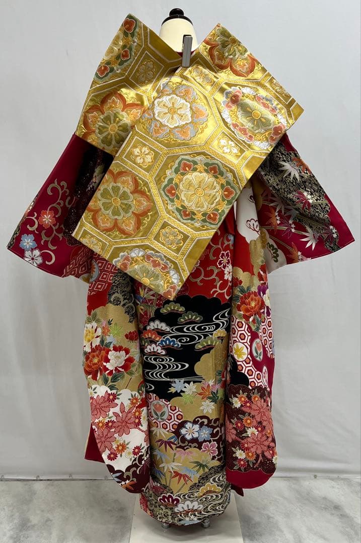 振り袖　フルセット　別誂長襦袢付　 金彩加工　刺繍入り　しつけ糸付　 501