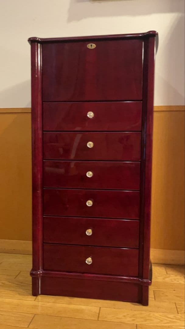 ジュエリーボックス 　チェスト　ワインレッド　三越