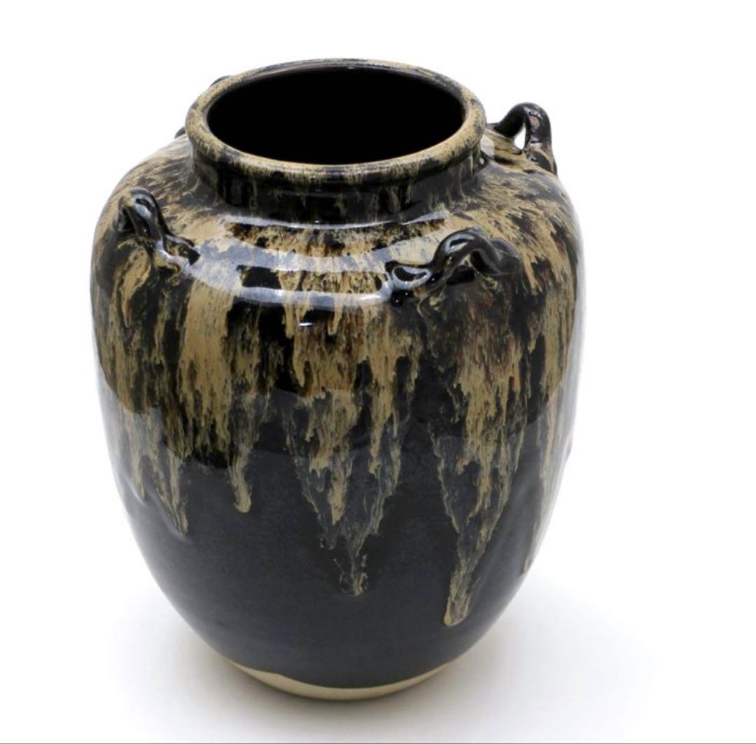 天目 茶壷 定一 【 飾り壺 飾壺 】