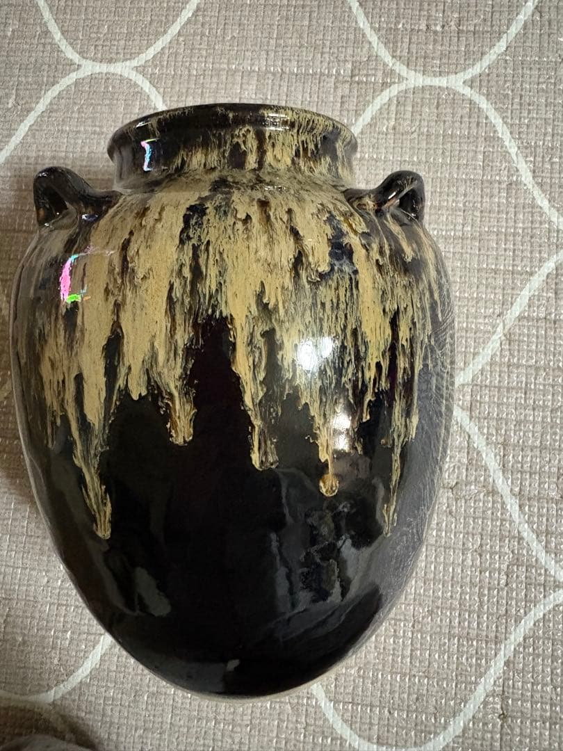 天目 茶壷 定一 【 飾り壺 飾壺 】