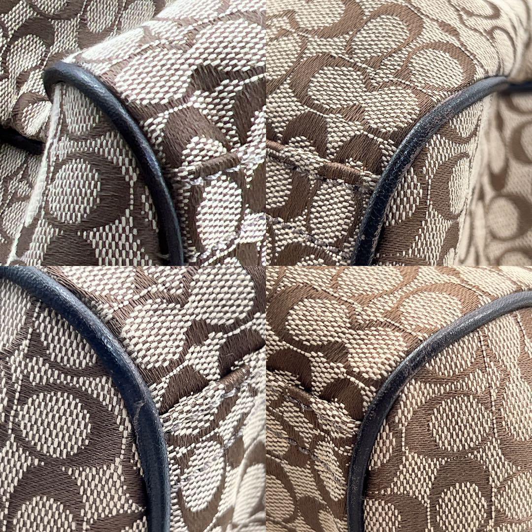 COACH コーチ ミニシグネチャー ストライプ ボストンバッグ F70770