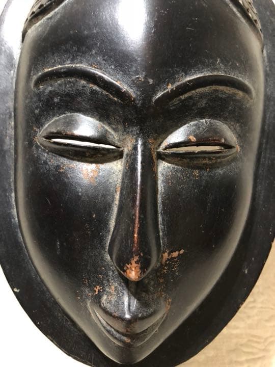 アフリカ コートジボアール バウレ族木彫仮面値引きしました