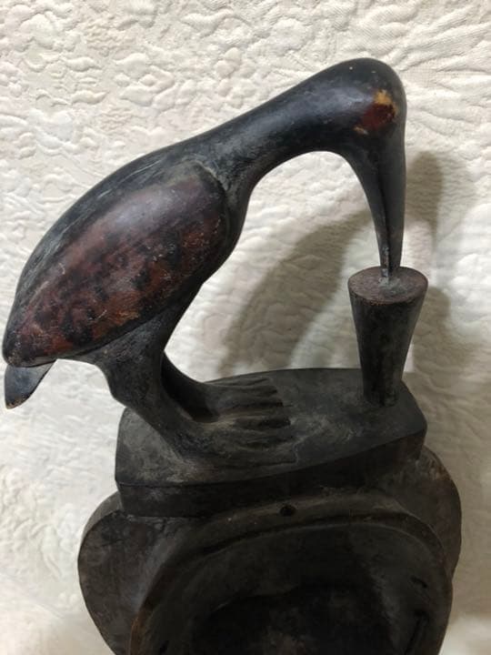 アフリカ コートジボアール バウレ族木彫仮面値引きしました