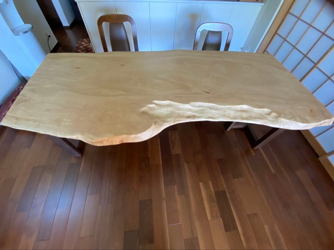栃トチ　一枚板　ダイニングテーブル