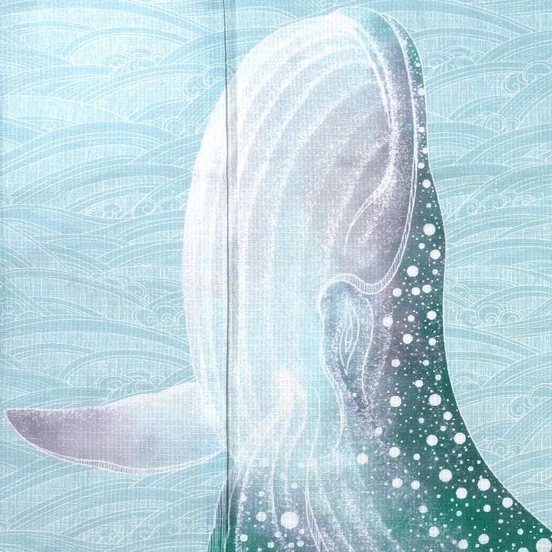 ★ミントグリーン地にクジラと波柄★めずらしい絵羽浴衣★夏きもの大人の浴衣