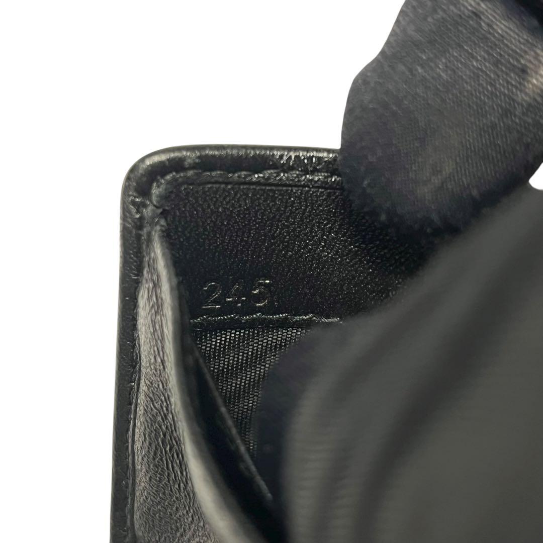 希少✨ミュウミュウ 三つ折り財布 マテラッセ がま口 ロゴ金具 ブラック