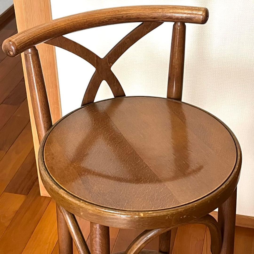 アダル ADAL ハイスツール カウンターチェア 木製 古道具 椅子 二脚セット