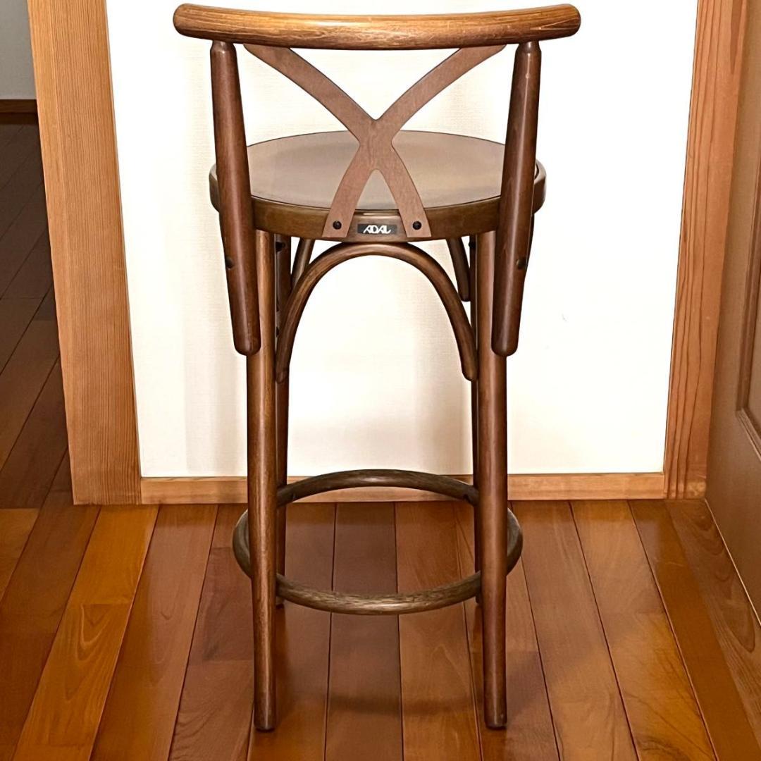 アダル ADAL ハイスツール カウンターチェア 木製 古道具 椅子 二脚セット