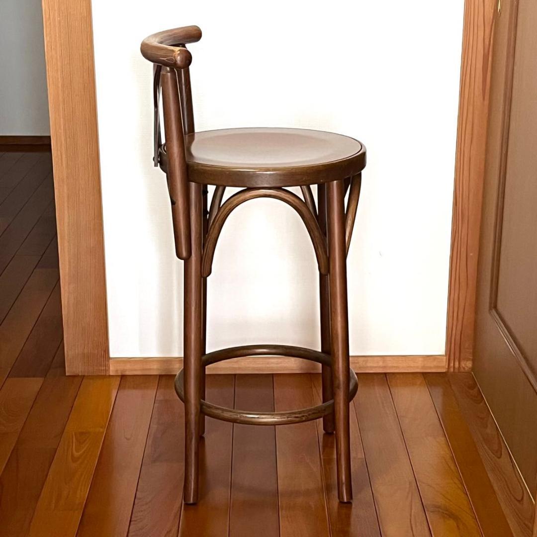 アダル ADAL ハイスツール カウンターチェア 木製 古道具 椅子 二脚セット