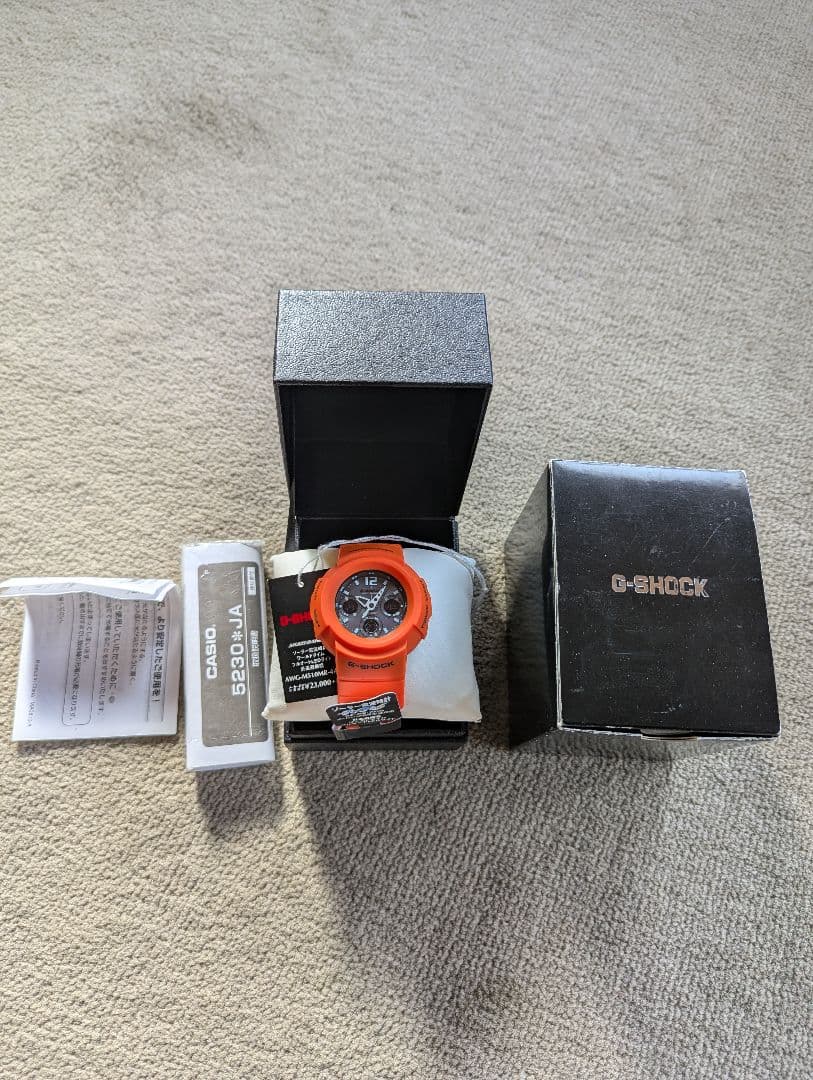 Gショック AWG-M510MRタフソーラーレスキューオレンジ ミリタリーカラー