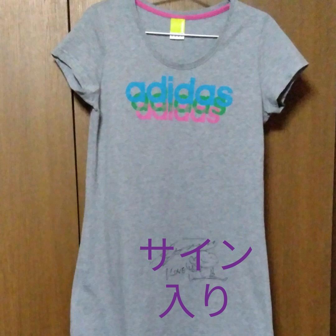 チョン・ダヨンさん　サイン入り　adidas アディダス　Tシャツ　半袖