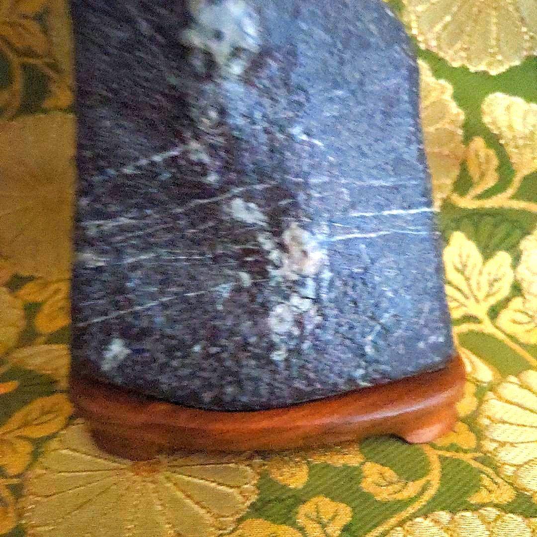 【最終価格】門司　梅花石　台座付　水石　盆石