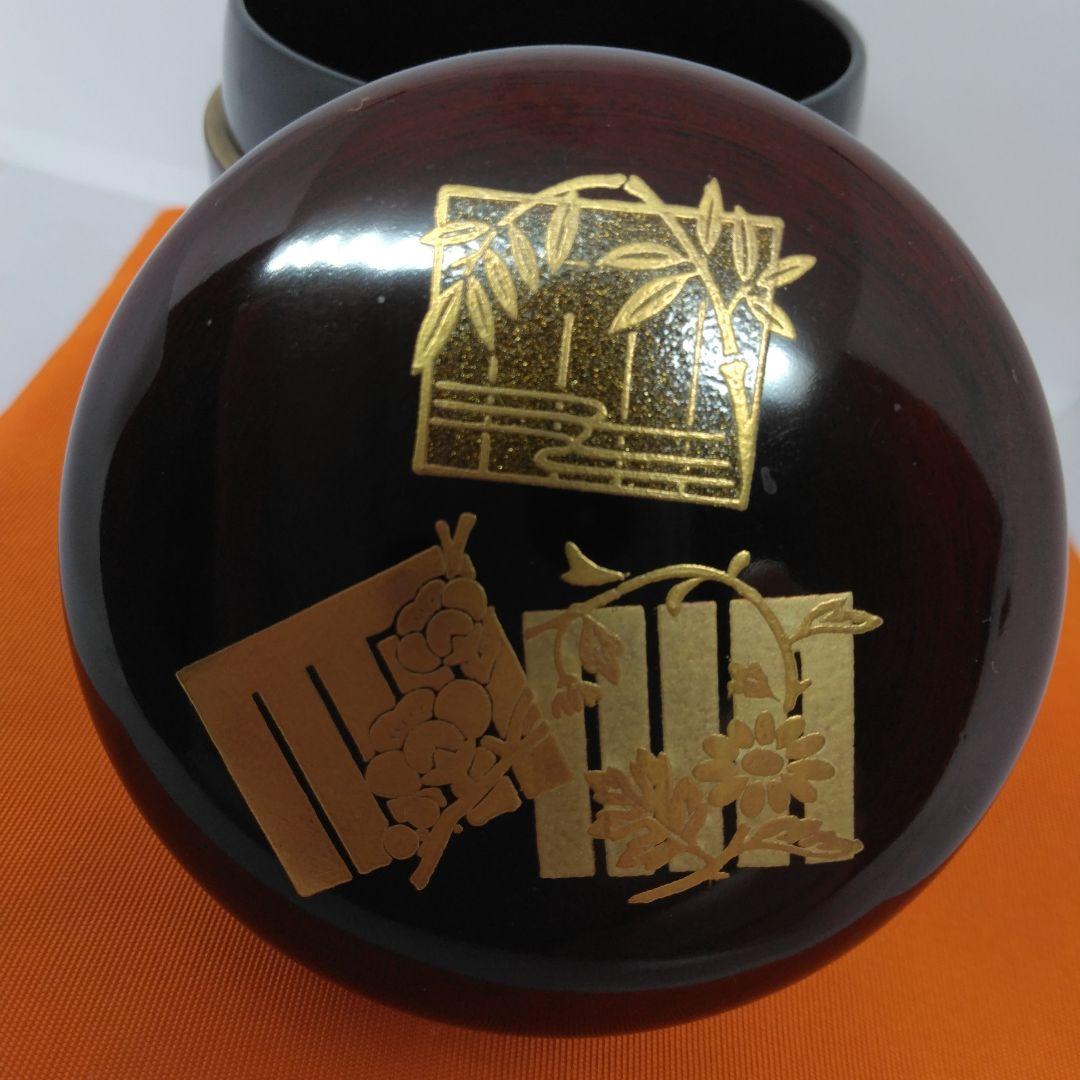 草花源氏香 溜塗 中棗 なつめ 宗香作 茶器 共箱 茶道具