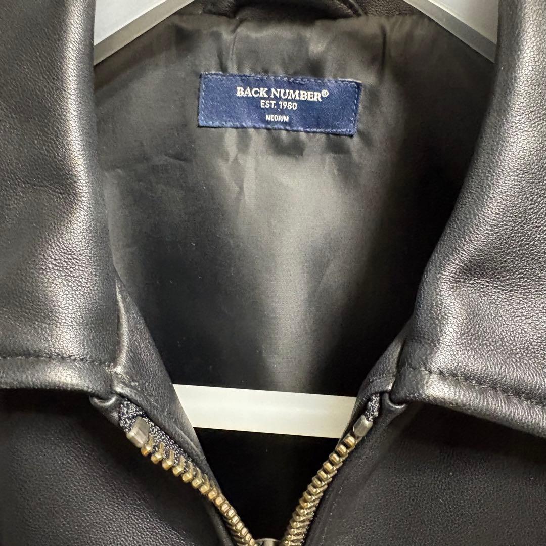 美品！BACK NUMBER ラムレザー シングルライダース Mサイズ