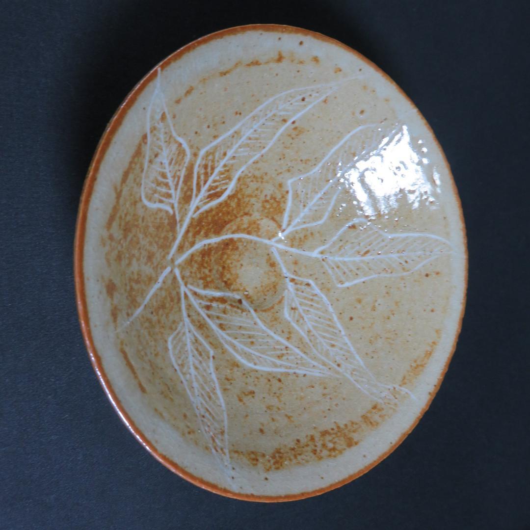 平茶碗 茶碗 伎 在銘 木箱 共箱 植物 茶道具 抹茶碗 茶器