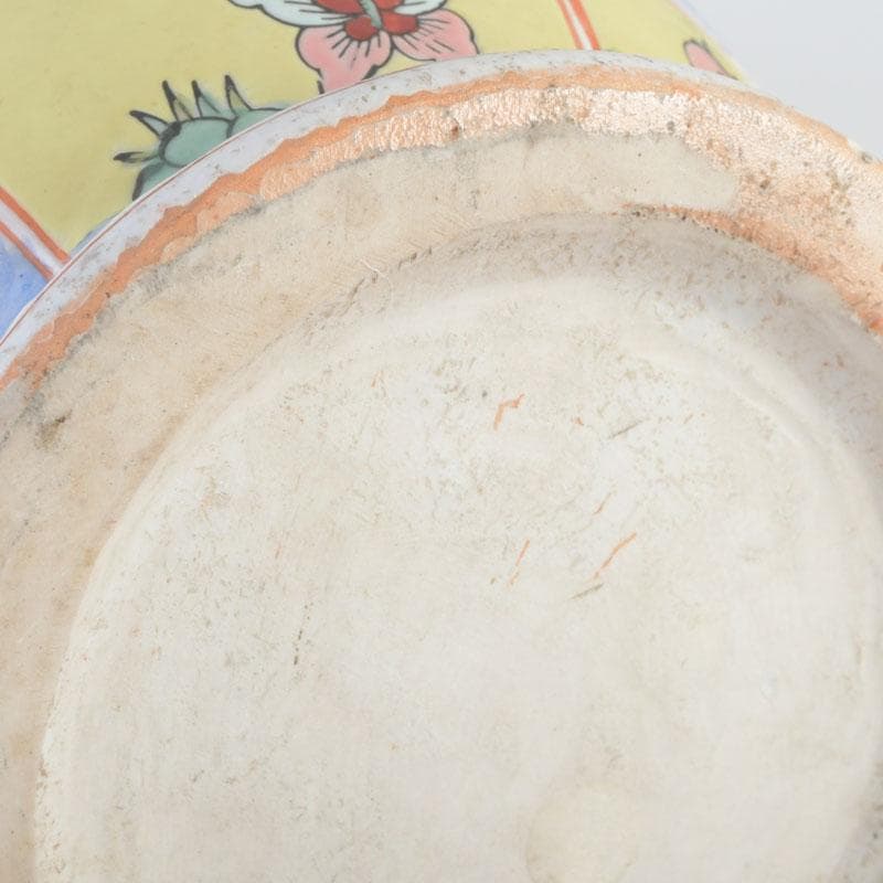 中国　粉彩　花草鳥文瓶　花瓶　V　9820A