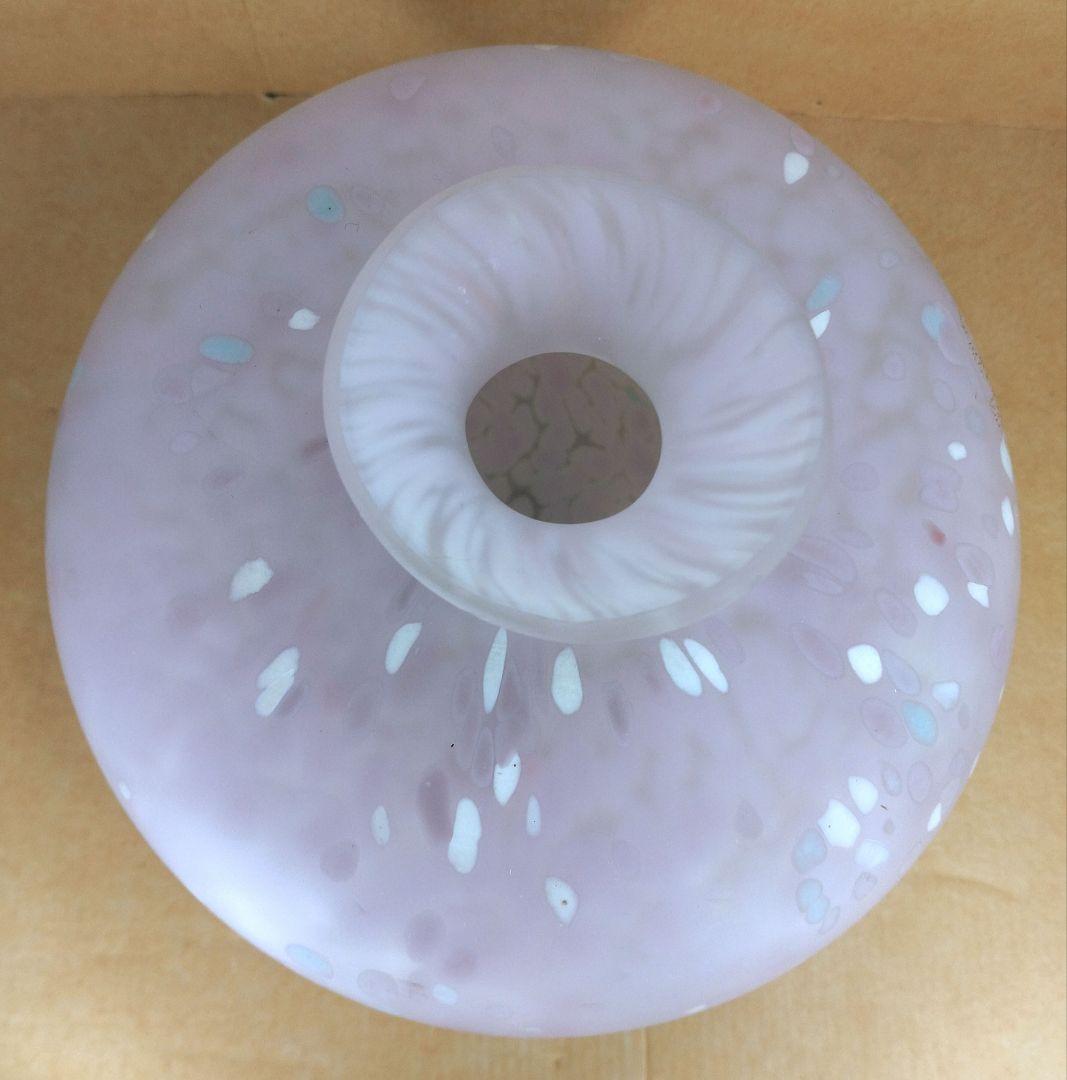 【本物保証】藤田喬平 手吹 金彩 花瓶(薄紫,水色,白,金彩) 共箱 栞 極美品