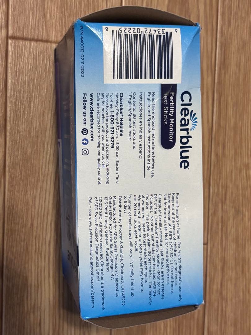 clear blue 排卵日チェッカー　30本入り　使い捨てスティック　妊活