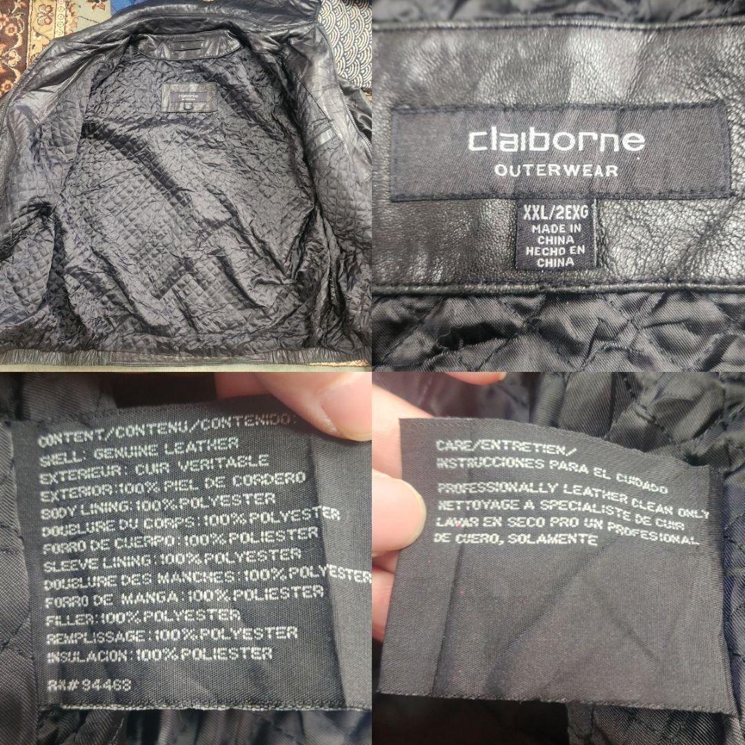 レザージャケット　XXL オーバーサイズ　claiborne
