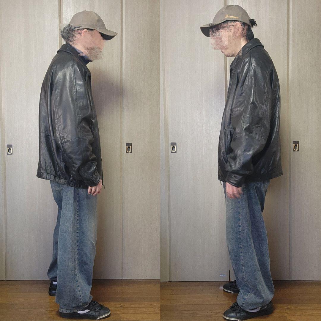 レザージャケット　XXL オーバーサイズ　claiborne