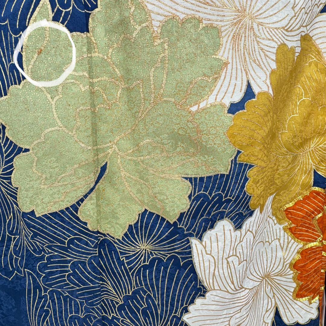 振袖フルセット　青系　成人式　結婚式　お祝い　金駒刺繍　豪華