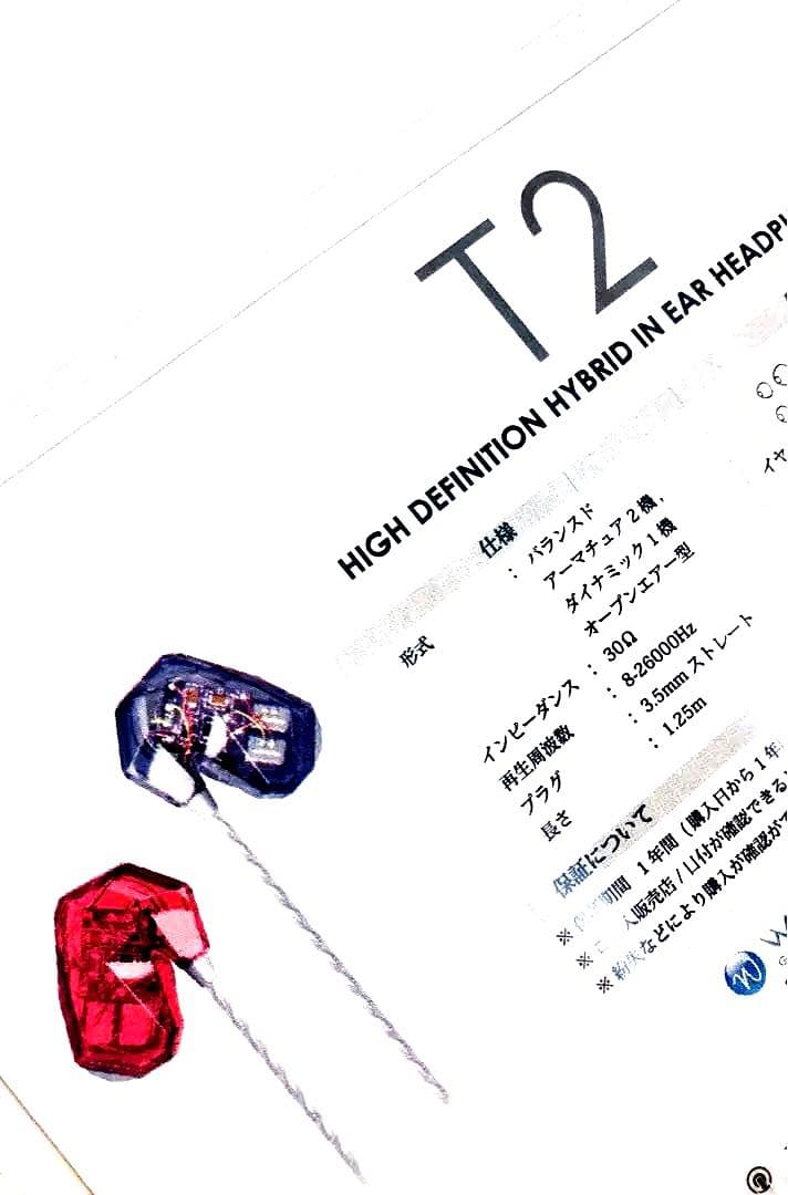イヤホン TTPOD AUDIO \"T2\" HYBRID EAR HEADPHONES