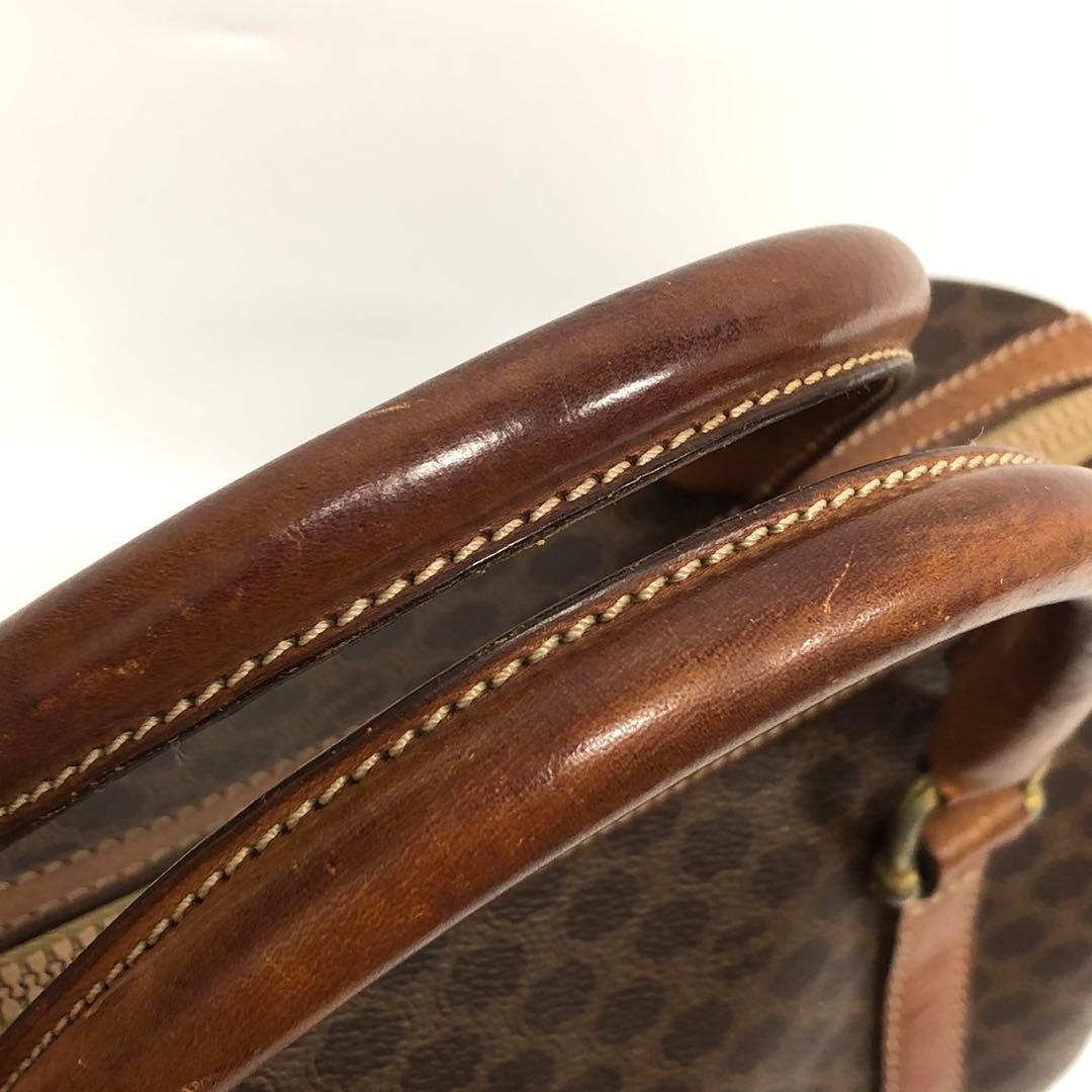 CELINE マカダム ハンドバッグブラウン