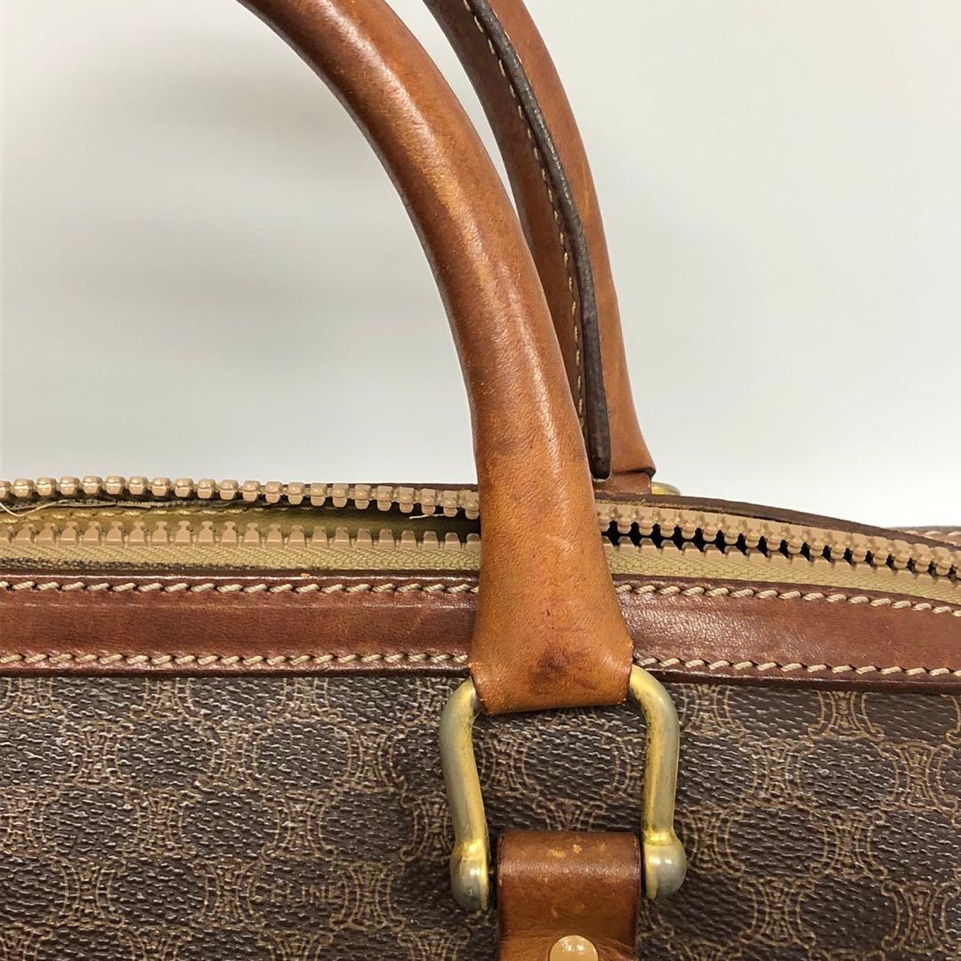 CELINE マカダム ハンドバッグブラウン