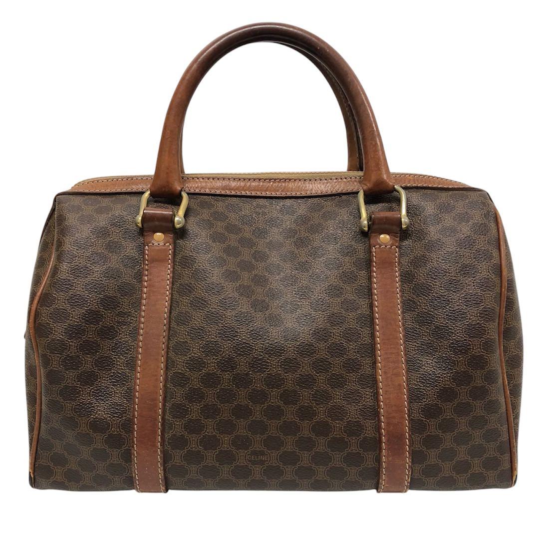 CELINE マカダム ハンドバッグブラウン