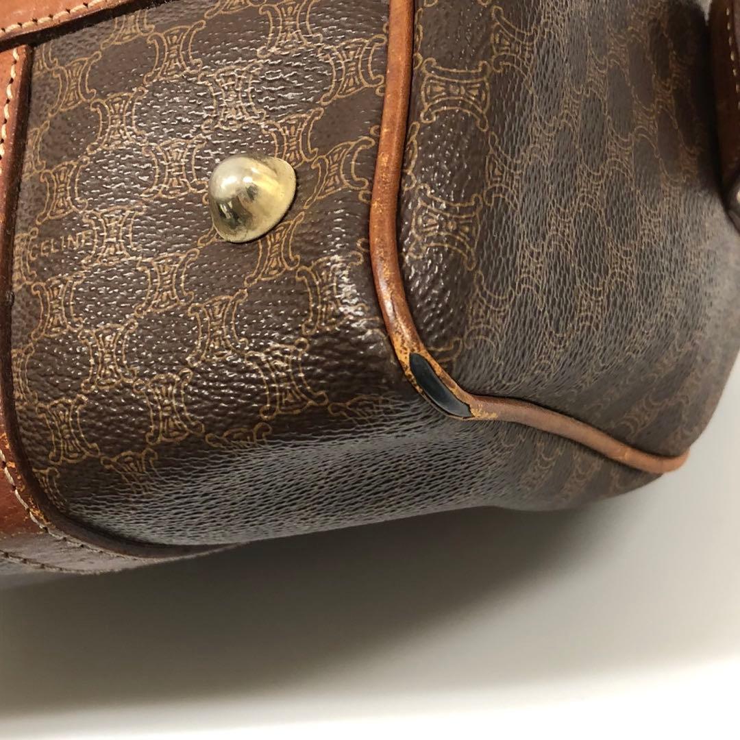 CELINE マカダム ハンドバッグブラウン