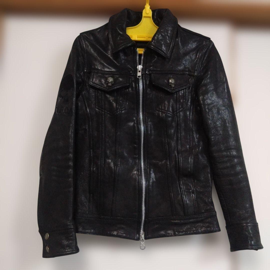 COLLARS レザージャケット　ダブルジップ　 スカル　クローズ武装戦線　美品